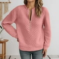 thumbnail image 2 of Casual Tops for Women Women's Solid Sweatshirt Women's Casual Stand Up Collar Long Sleeved Pullover Regular Solid Color Color Top Hoodie, 2 of 5
