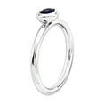 thumbnail image 3 of 2/3 Carat (Ctw) Lab-Created Blue Sapphire Ring in Sterling Silver, 3 of 5