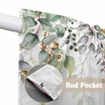 thumbnail image 4 of Eucalyptus Leaves Swag Valances for Windows, Kitchen Window Curtains Over Sink, Summer Botanical Green Watercolor Window Treatment Curtains for Living Room/Bedroom Curtains 2 Panel Sets 36"x45", 4 of 8