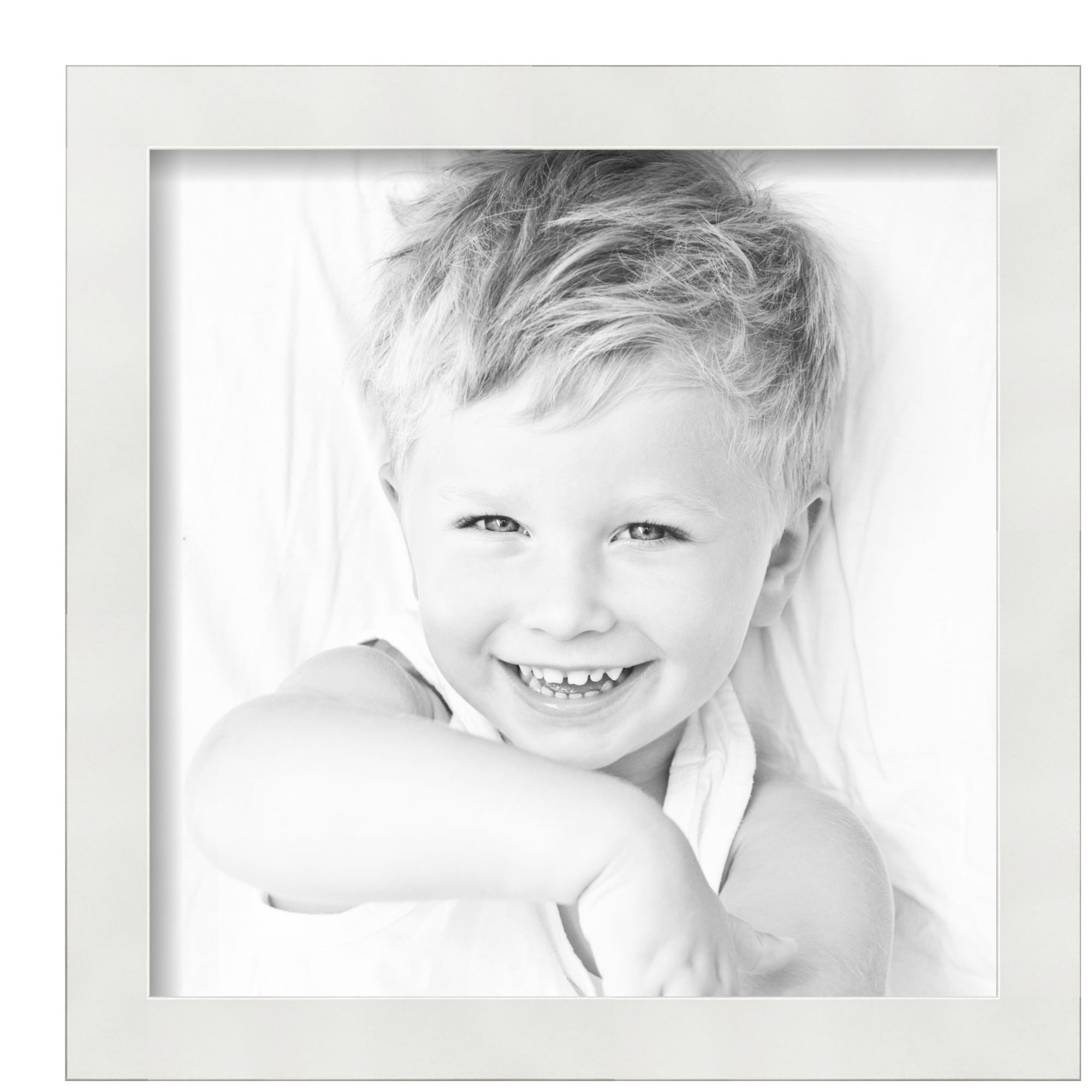 ArtToFrames 13" x 13" White Picture Frame, 13x13 inch White MDF Poster Frame (WOM-3930), Pack