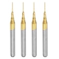 thumbnail image 1 of Brocas de Molino CNC Unique Bargains Titanio Recubierto Tungsteno Carburo 0,5 mm x 4 mm, 1 of 6