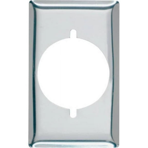 S384CCC10 2.15 in. Chrome Metal Wall Plate, 1 Gang