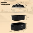 thumbnail image 3 of Costway 20 QT Electric Roaster Oven with Self-Basting Lid, Removable Pan & Rack, Defrost Black, 3 of 9