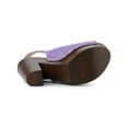 thumbnail image 5 of BLISSFUL STEP Women's Shoes Chunky Heel Buckle Slingback Chunky Platform Sandals Purple 5.5, 5 of 7