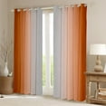 thumbnail image 2 of Greyish White and Orange Curtains for Bedroom,Rainbow Ombre 30%-50% Blackout Curtains Aesthetic Living Room Decor,Gradient Colorful Curtains & Drapes Abstract Window Curtain, 2 of 6
