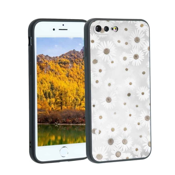 Daisies-Floral-183 Phone Case, Degined for iPhone 8 Plus Case Men Women, Flexible Silicone Shockproof Case for iPhone 8 Plus