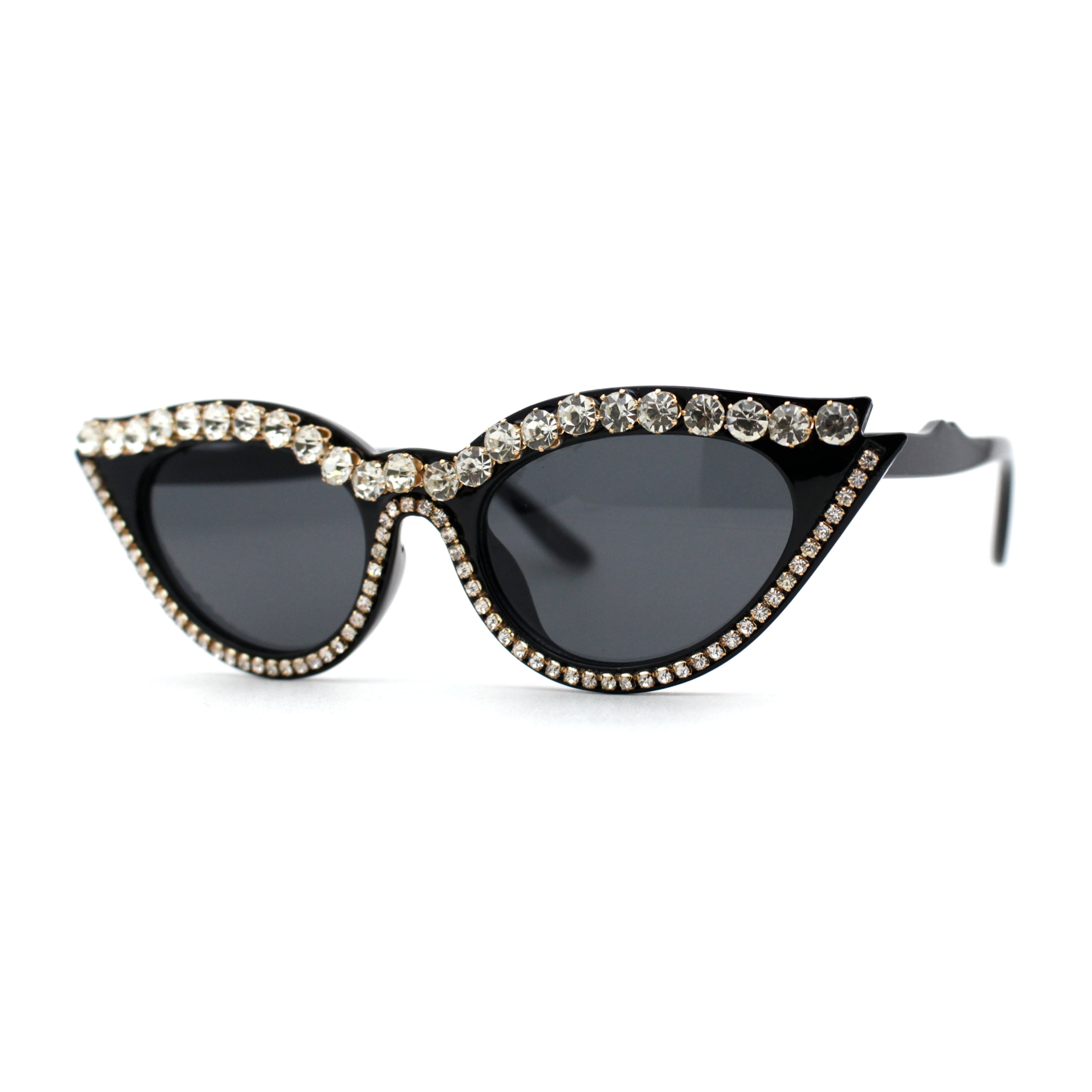 Oversized Large Square Frame Bling Rhinestone Sunglasses Women Fashion Shades NE 