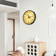 thumbnail image 6 of Voice Activated Clock with Glow Light 12 Inch Large Silent Wall Clock Battery Operated for Home Decor Yellow Sun Rays, 6 of 8