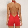 thumbnail image 5 of Bodysuit for Women Ladies Fitness Yoga Jumpsuit Halter Neck Backless Bodysuits Everyday Shapewear Tummy Control Short Playsuits Sleeveless Sexy Lingerie Tops, 5 of 6