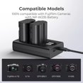 thumbnail image 4 of Dual Battery Charger for Fujifilm Cameras - USB Powered, Fast Charging, Intuitive Power Indicator, 4 of 7