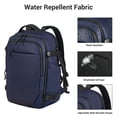 thumbnail image 6 of Smicure Travel carry on Backpack Laptop Business 18 Inch Business Anti Theft Slim Water Resistant Sturdy College Computer Bag.Blue, 6 of 9