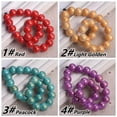 thumbnail image 5 of U8MO 4mm 6mm 8mm 10mm Round Shiny Foil Coated Opaque Glass Loose Spacer Beads-Random Mixed-8mm 30pcs, 5 of 8