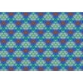 thumbnail image 1 of Ahgly Company Indoor Rectangle Patterned Sapphire Blue Area Rugs, 2' x 5', 1 of 6