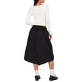 thumbnail image 4 of Wassery Women Spring Fall Casual T-shirt Long Sleeve Square Neck Lace Patchwork Tops Slim Fit T-Shirt for Teen Girls Streetwear, 4 of 5