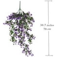 thumbnail image 6 of Morttic 2 Pack Fake Vines Hanging Plants, Artificial Vine Ivy for Bedroom Wall Decor with Leaves Flowers, Plastic Grass Garland Home Garden Outdoor Window Box Indoor Party Wedding Decorations - Purple, 6 of 8
