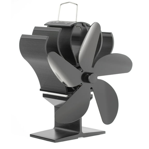 5-Blade Winter Warmer Heat Powered Stove Fan Larger Air Flow Perfect for Rooms