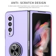 thumbnail image 6 of Nalacover Folding Case for Samsung Galaxy Z Fold4, Rotated Ring Holder Kickstand Rugged PC Shockproof Cover with Magnetic Car Mount Slim Fit Lens Protection Case for Samsung Galaxy Z Fold4, Purple, 6 of 8
