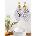 thumbnail image 2 of Summer Sunflowers Kitchen Dish Towels for Drying Dishes Set of 4, Bees Pastoral Country Purple Plaid Waffle Weave Microfiber Hand Tea Bathroom Towels Quick Dry & Absorbent Towel 12x12, 2 of 7