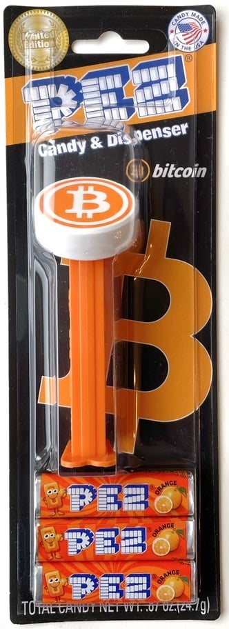 Bitcoin Pez Dispenser With Candy Limited Edition