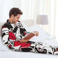 thumbnail image 4 of Mens Pajamas Set, Cute dog A Button Down Long Sleeve Loungewear Sleepwear Pjs sets for Men, 4 of 5