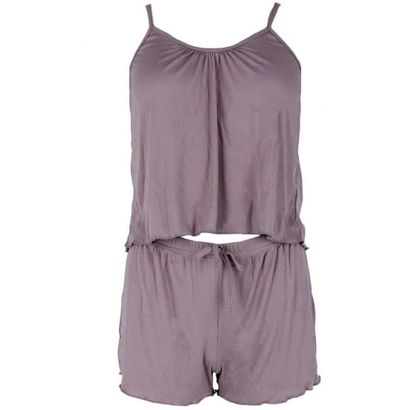 Not Tired Ribbed Cami and Shorts Pajama Set (Women)