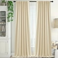 thumbnail image 6 of Btomtd 2pcs Elegant Curtain Panel Pair, Layering Overlay Curtains for Bedroom Window, Blackout Curtains for Sophisticated Look - 39.37"x51.18", Beige, 6 of 8