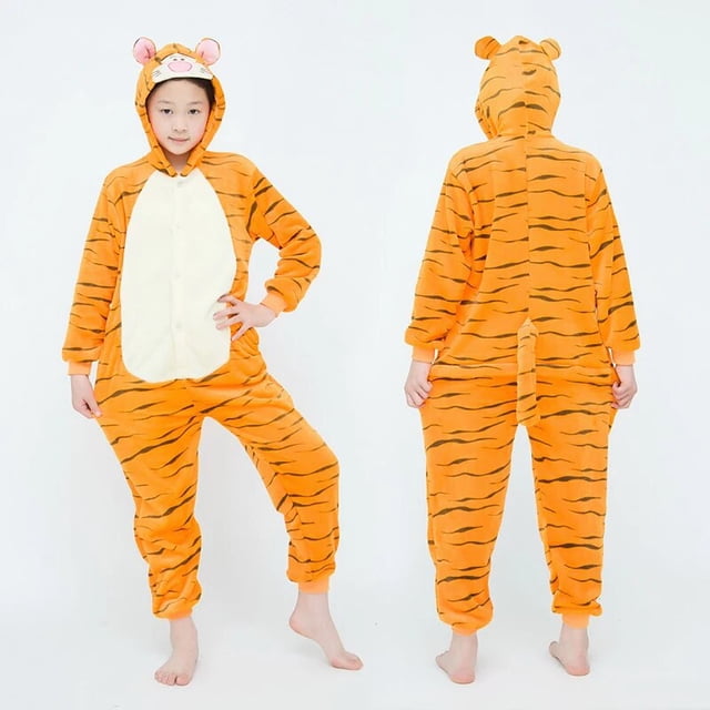Pijamas de franela para niños, ropa de dormir de invierno, conjuntos de pijamas de unicornio, punto de Panda, Animal, pijama infantil xuanjing unisex