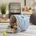 thumbnail image 3 of Bone Dry Pet Storage Collection Striped Paw Patch Bin, Large Round, Navy, 3 of 3