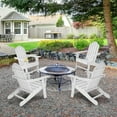 thumbnail image 3 of Costway 4PCS Patio Adirondack Chair Weather Resistant Garden Deck W/Cup Holder White, 3 of 7