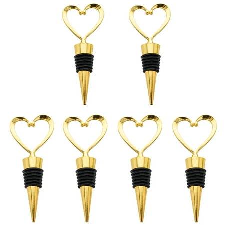 

6 Pieces Love Wine Stopper Creative Champagne Bottle Stopper St. Patricks Day Supplies Wine Bottle Sealer for Bar Party Restaurant Party Favors
