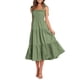 thumbnail image 1 of VISgogo Vestido de Mujer, Color Sólido Sin Mangas Volantes de Una Pieza con Tirante Ajustable para el Hombro para el Verano, S/M/L/XL VISgogo moda, 1 of 7