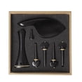 thumbnail image 5 of Muslady 4/4 Violin Accessory Parts Set Ebony with Tailpiece Chin Rest End Pin Tuning Pegs, 5 of 5