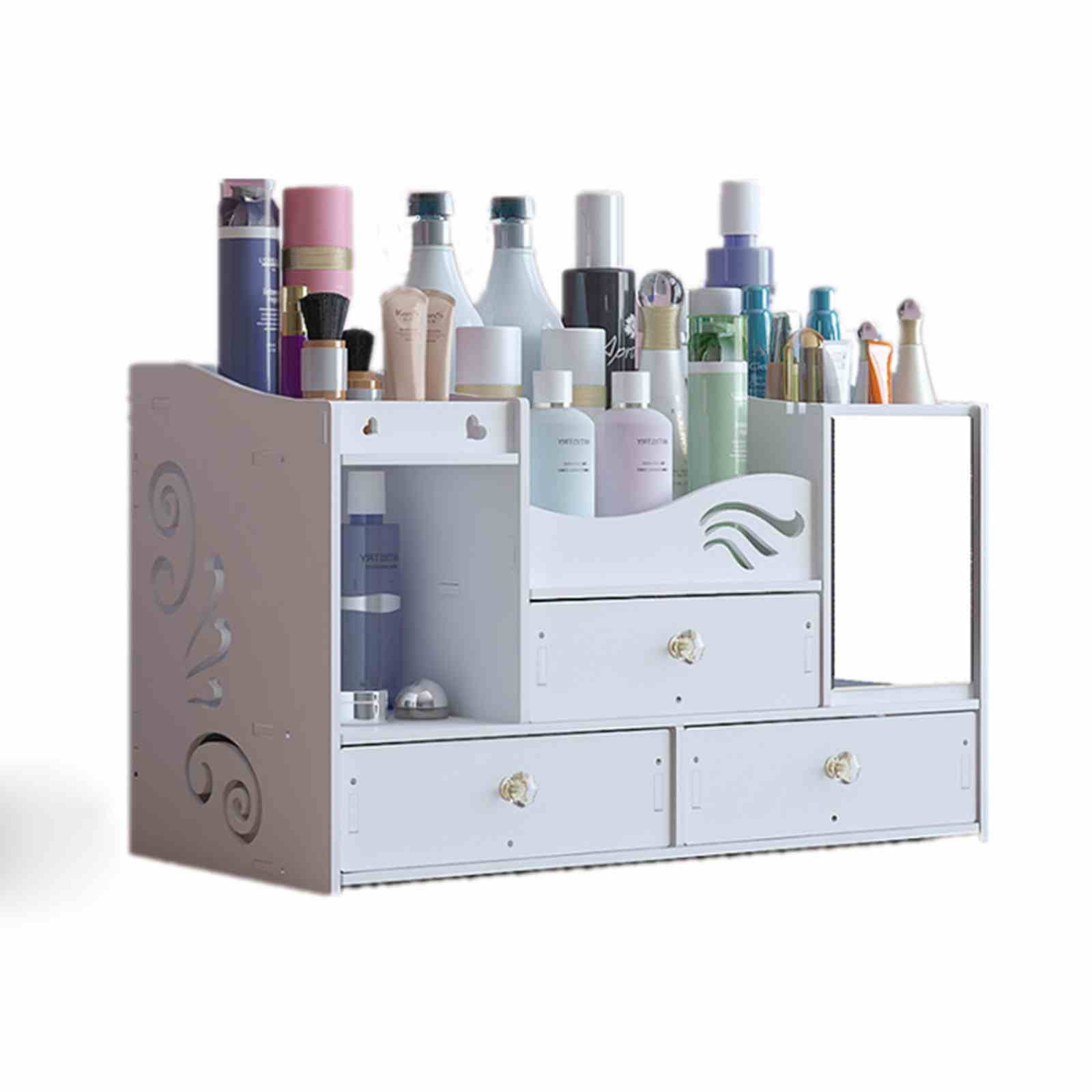 OAVQHLG3B Cosmetic Organizer With Drawers Vanity Countertop Bathroom
