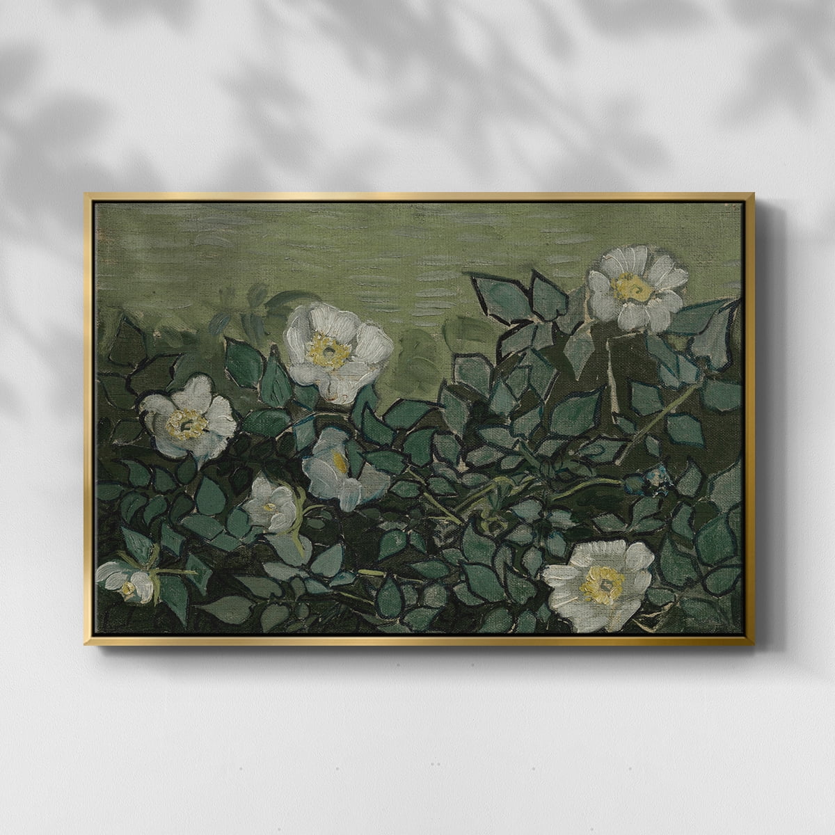Vintage Botanical Print-LXXXV By Wexford Home Framed in Gold Wood Gallery Wrapped Canvas 17 in. x 25 in.