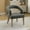 PU - Gray, variant on Upholstered Accent Chair with Modern Barrel Design and Sturdy Solid Wood Legs for Dining and Living Room Use