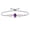 Amethyst-Cabochon, February, variant on 925 Silver & 10K Yellow Gold Black Onyx White Moissanite & Lab Grown Diamond Bracelet for Women | 5.56 Cttw | Gemstone Birthstone | Oval 10X8MM and 8X6MM | Fully Adjustable 9 inch