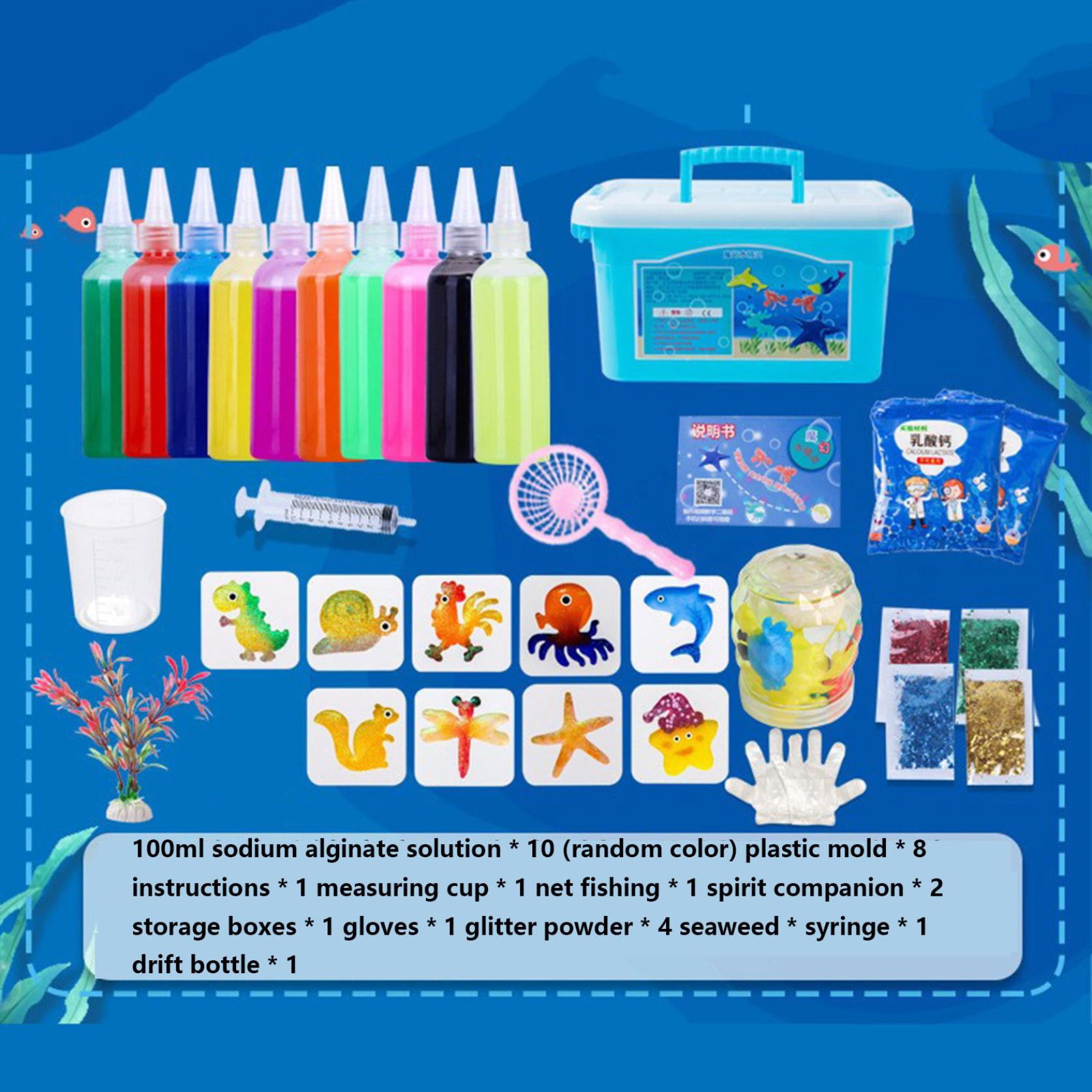 Magic Water Elf Toy Kit, 2025 New Handmade Water Animal Set Water Gel Kit with Magic Gels and Sea Creature Molds, Magic Water Gel Kit Party Favor DIY Arts Crafts Birthday Christmas