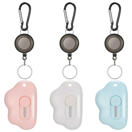 

Rumbeast 3 Pcs Mini Art Utility Knife Cloud Shaped Retractable Letter Opener Cutter with Keychain for Cutting Envelopes Wrap Case Scrapbook(Pink/Blue/White)