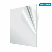 AdirOffice 12" x 12" Clear Acrylic Sheet, Transparent, Water resistant, Ideal for Countless Uses