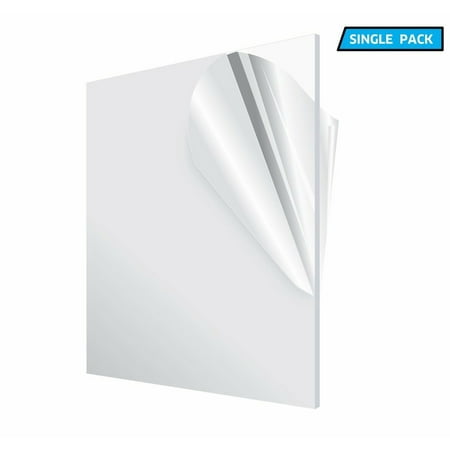 AdirOffice 12" x 12" Clear Acrylic Sheet, Transparent, Water resistant, Ideal for Countless Uses