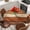 orange, variant on Farmhouse Burnt Orange Brown Round Tablecloth, Fitted Table Cover with Elastic for 45"-54" Round Tables, Vintage Wooden Striped Table Cloth Outdoor Indoor Dinning Party Waterproof Tablecloths