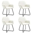 thumbnail image 1 of vidaXL Dining Chairs 4 pcs Cream Fabric, 1 of 5