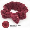 thumbnail image 4 of Paquete de microfibra Steam Cashmere Bow Tie Diademas Cute Soft Makeup Diademas Wash Spa Yoga Ejercicio Ducha Facial Diademas ajustables para niñas y mujeres (rosa, rojo, blanco, gris) Ormromra HMHZ238, 4 of 7
