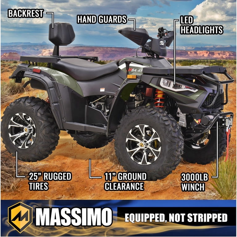 Massimo MSA450F Adult ATV Quad 352cc 25 HP 4 Stroke 4-Wheeler