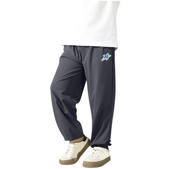 Boys Black Sweatpants Size 14 Boys Pantschildren's Elastic Waisted Pants Outdoor Sports Pants Mid Size Children With Pockets Casual Breathable Pants