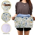 thumbnail image 3 of Yayeee 2 Pack Canvas Storage Basket with Handles for Shelves Fabric Bins Closet Organizer, Blue Floral, 3 of 8