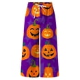 thumbnail image 5 of HCURIBAD Baggy Pants, Pants for Men Men's Casual Pants Halloween Pumpkinhead Beach Pants with Pockets 2024 New, Halloween Pants, Halloween Pajamas, () C XL, 5 of 5