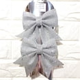 thumbnail image 4 of Feliz Navidad Bowknot Adornos Guirnalda Lentejuelas Arte Decoración Presente Festival Fiesta Decoración Suministros Puerta interior Plata 2 uds Inevent HA009000-02B, 4 of 7