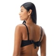 thumbnail image 2 of COCO REEF Charisma Bra Sized Underwire Pleated Bandeau Bikini Top  Midnight Jungle, 36-38D, 2 of 5