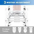 thumbnail image 2 of Raised Toilet Seat with Handles  Toilet Seat Riser for Seniors with Height and Width Adjustable  up to Commode Chair for Elderly  Pregnant and Handicap  Fit Any Toilet  FSA/HAS Eligible, 2 of 9